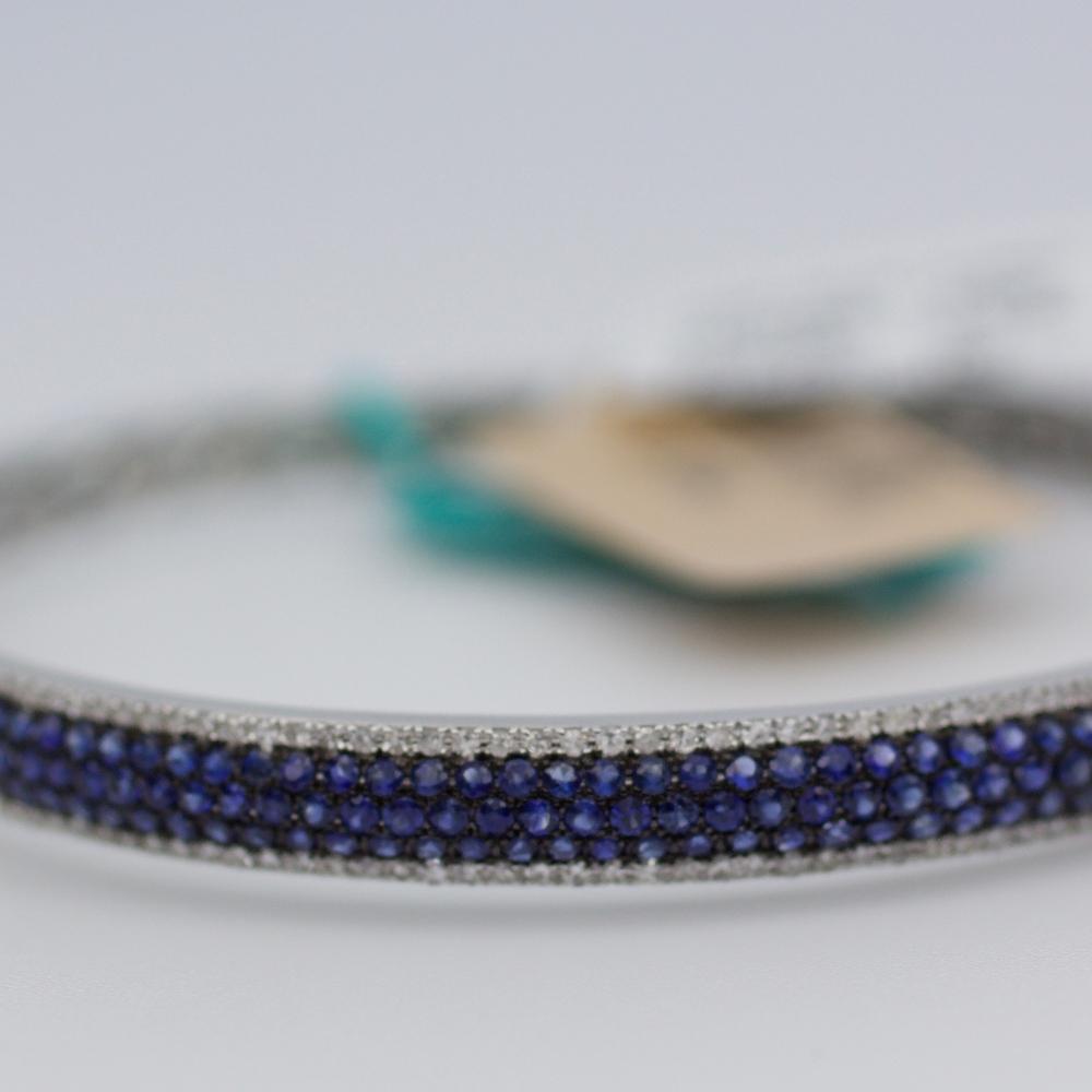 EFFY 14k White Gold Blue Sapphire And Diamond 7 in